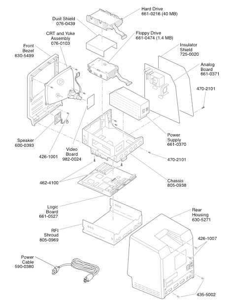 Macintosh SE/30 - Exploded View